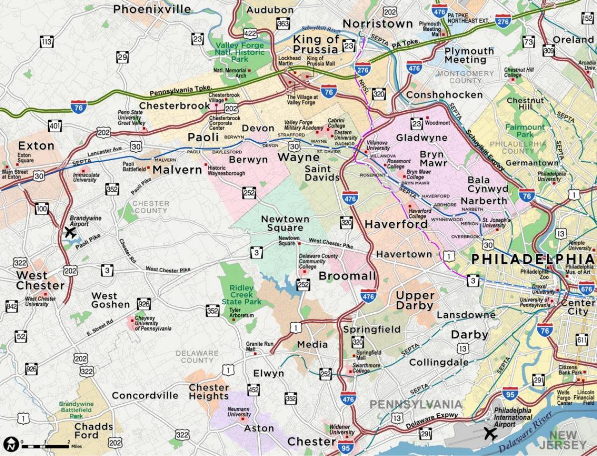 kartica glavne linije Philadelphia