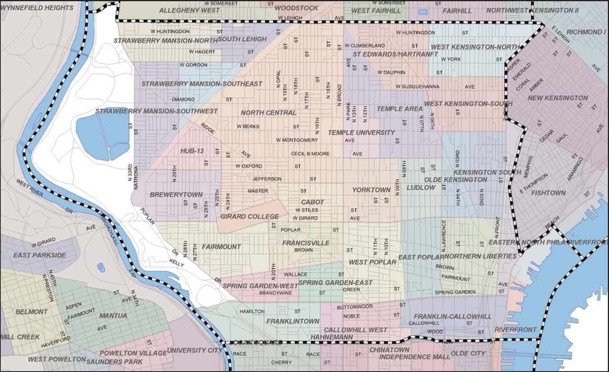 karta Philadelphiji бедленд