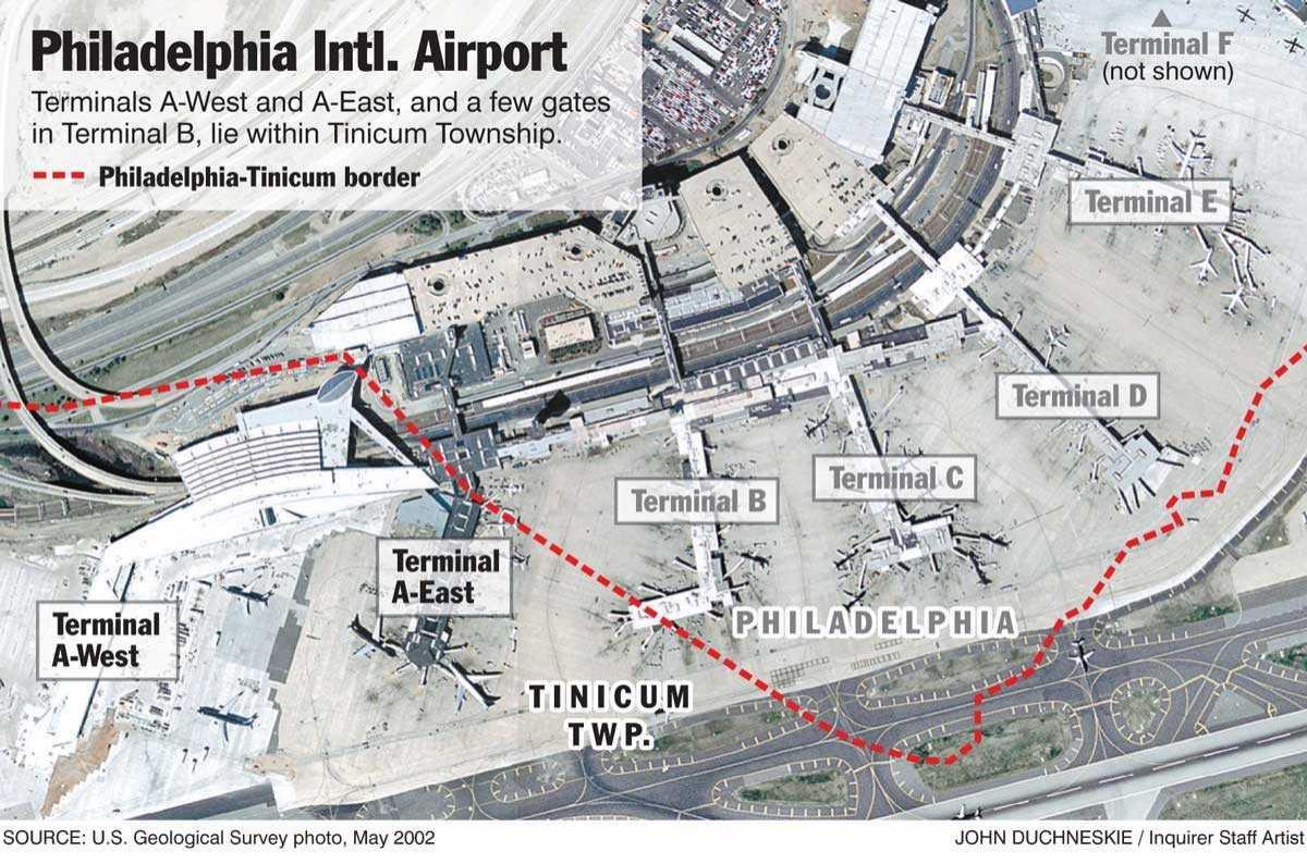 Međunarodna zračna luka philadelphia karti